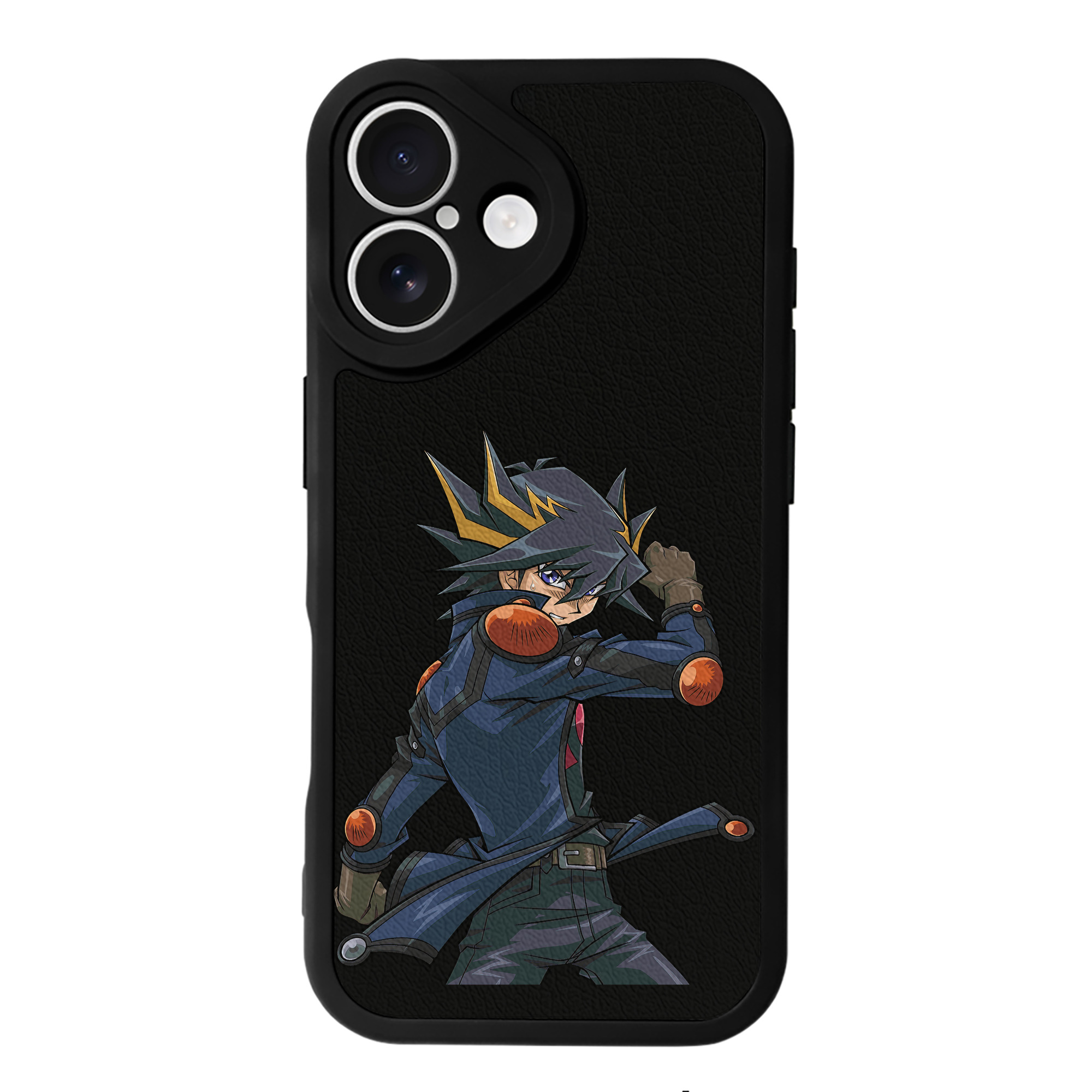 （画像用） 遊☆戯☆王 Yu-Gi-Oh! 【iPhone 16シリーズ対応】シリコンスマホケース（レザー調） 材質：シリコン